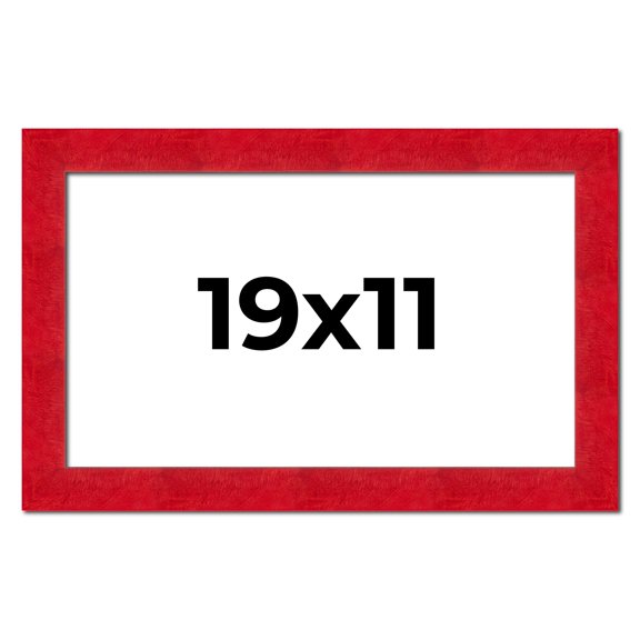 19x11 Frame Red Burl Solid Wood Picture Frame Width 1.75 Inches | Interior Frame Depth 0.5 Inches |