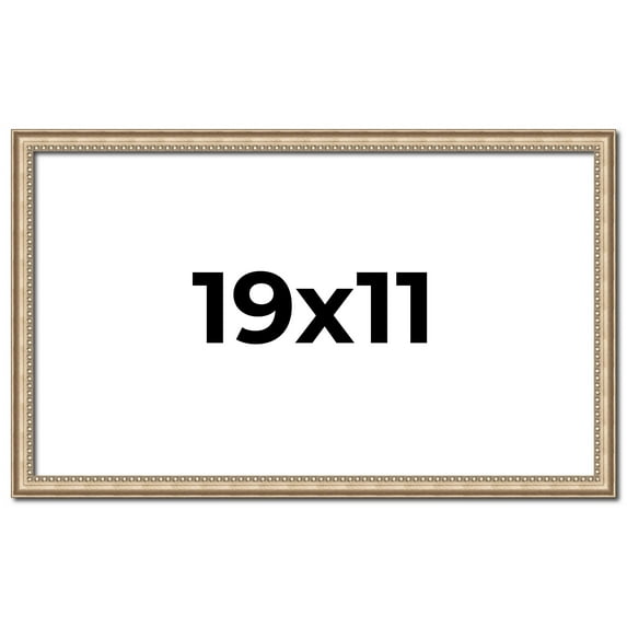 19x11 Frame Silver Real Wood Picture Frame Width 0.75 Inches | Interior Frame Depth 0.5 Inches |