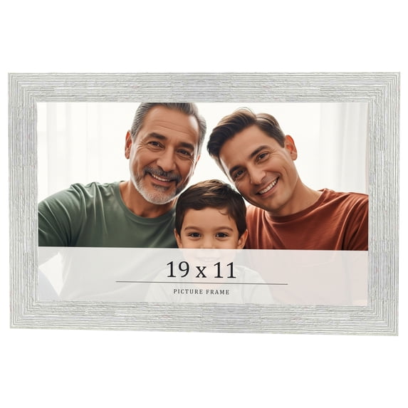 19x11 Frame White Real Wood Picture Frame Width 1.5 inches | Interior Frame Depth 0.5 inches | Barn