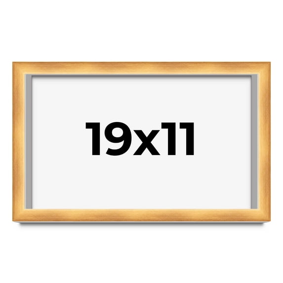 19x11 Shadow Box Bronze Cross-Brushed Display Frame | 1.625 Inches Deep Solid Wood | UV Resistant