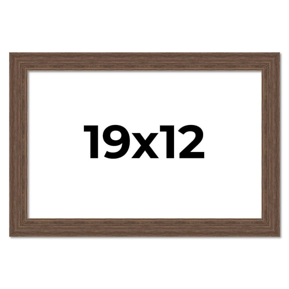 19x12 Frame Brown Distressed Barnwood Picture Frame | Rustic Farmhouse Photo Frame Includes UV