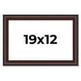 thumbnail image 1 of 19x12 Frame Brown Round Mahogany Solid Wood Picture Frame | 1.625 Inch Moulding Width | with UV, 1 of 8