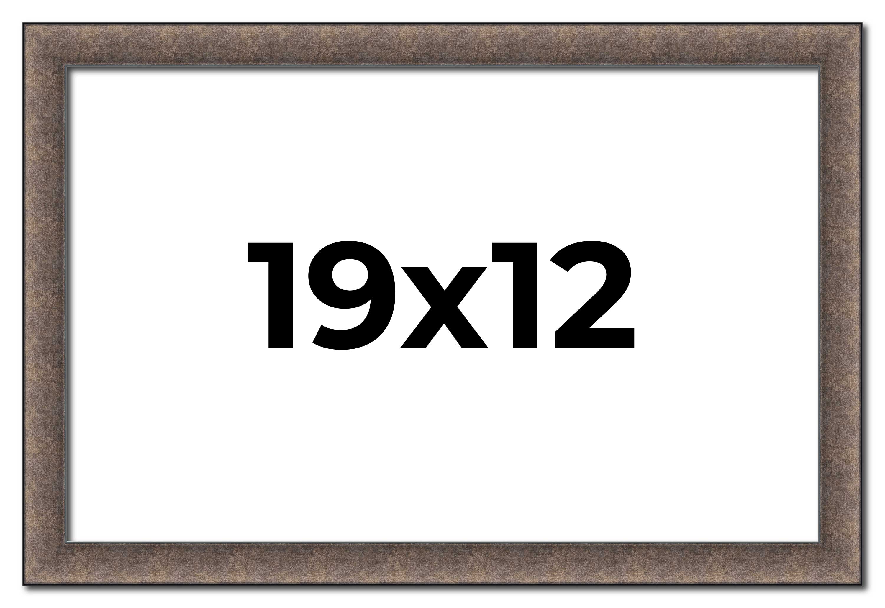 19x12 Frame Silver Real Wood Picture Frame Width 1.25 Inches | Interior ...