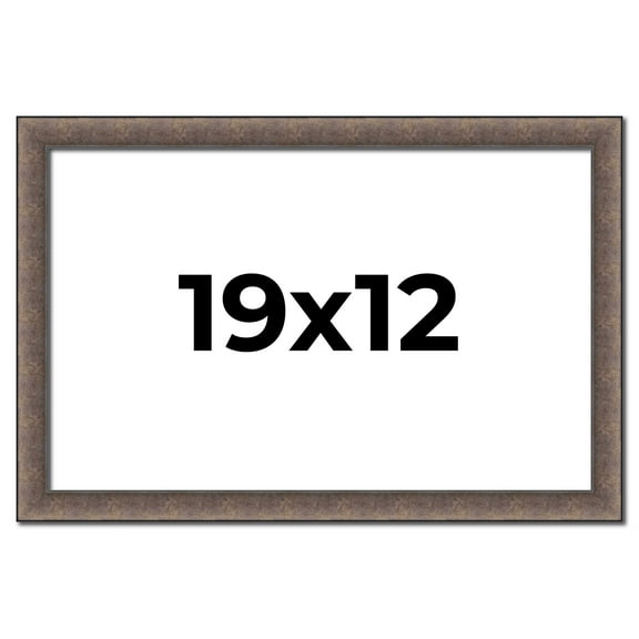 19x12 Frame Silver Real Wood Picture Frame Width 1.25 Inches | Interior Frame Depth 0.5 Inches |