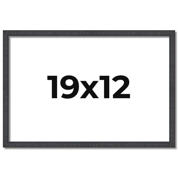19x12 Rustic Brown Real Wood Picture Frame Width 0.75 inches | Interior Frame Depth 0.5 inches |