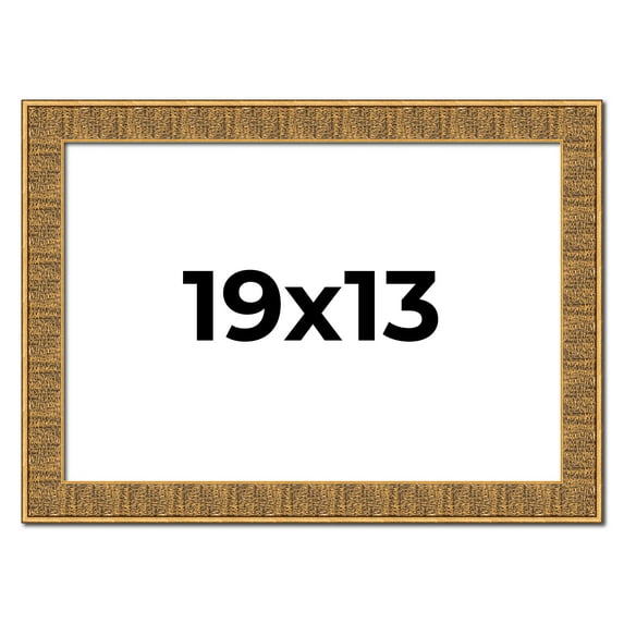 19x13 Frame Black and Gold Distressed Solid Wood Sonoma Picture Frame | 1.625 Inch Moulding Width |