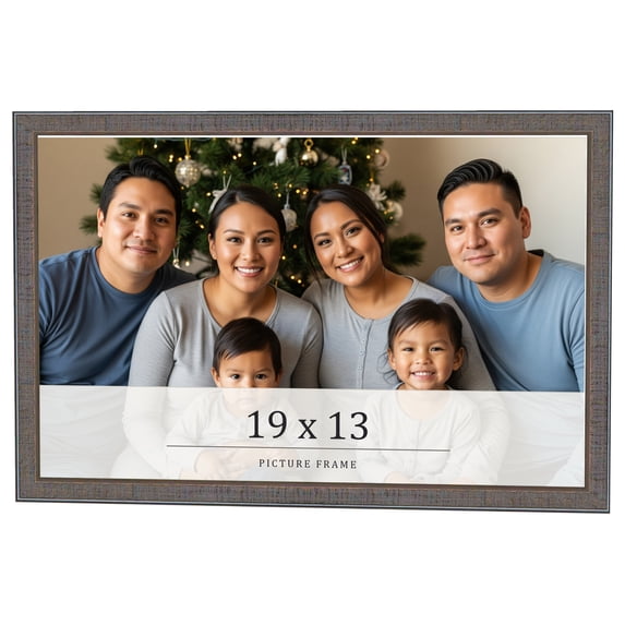 19x13 Frame Blue Kingsley Pewter Solid Wood Picture Frame Width 0.75 Inches |Interior Depth 0.5