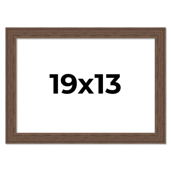 19x13 Frame Brown Distressed Barnwood Picture Frame | Rustic Farmhouse Photo Frame Includes UV