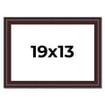 thumbnail image 1 of 19x13 Frame Brown Round Mahogany Solid Wood Picture Frame | 1.625 Inch Moulding Width | with UV, 1 of 8