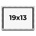 thumbnail image 1 of 19x13 Frame Brushed Silver Solid Wood Picture Frame | 0.75 Inch Moulding Width | Rabbet Depth 0.75, 1 of 5