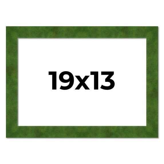 19x13 Frame Green Burl Solid Wood Picture Frame | 1.75 Inches Moulding Width | Interior Frame Depth