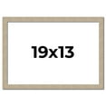 thumbnail image 1 of 19x13 Frame Grey Solid Wood Picture Frame Width 1 Inches | Interior Frame Depth 0.5 Inches |, 1 of 8