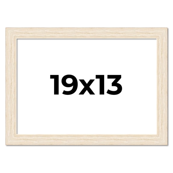 19x13 Frame White Barnwood Picture Frame Includes UV Acrylic Plexiglass, Acid Free Foam Backing