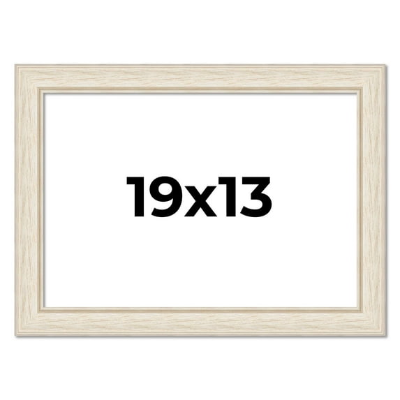 19x13 Frame White Real Wood Picture Frame Width 1.75 inches | Interior Frame Depth 0.5 inches |