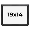 thumbnail image 1 of 19x14 Frame Black Charcoal Grey Wood Textured Picture Frame | 0.75 Inch Moulding Width | Gunmetal, 1 of 8