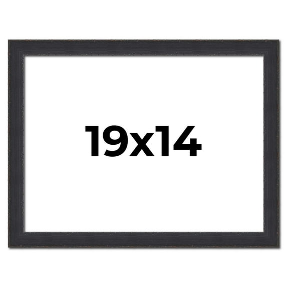 19x14 Frame Black Real Wood Picture Frame Width 1.25 Inches | Interior Frame Depth 0.5 Inches |