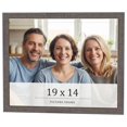 thumbnail image 1 of 19x14 Frame Blue Kingsley Pewter Solid Wood Picture Frame Width 0.75 Inches |Interior Depth 0.5, 1 of 8