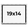 thumbnail image 1 of 19x14 Frame Brushed Silver Solid Wood Picture Frame | 0.75 Inch Moulding Width | Rabbet Depth 0.75, 1 of 5