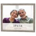 thumbnail image 1 of 19x14 Frame Grey Solid Wood Picture Frame Width 1 Inches | Interior Frame Depth 0.5 Inches |, 1 of 8