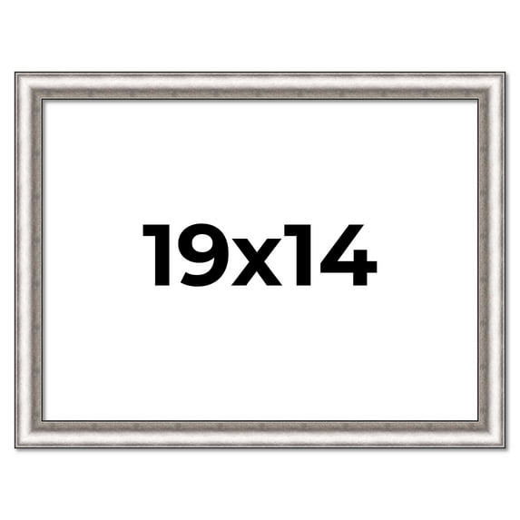 19x14 Frame Silver Real Wood Picture Frame Width 1.25 Inches | Interior Frame Depth 0.5 Inches |