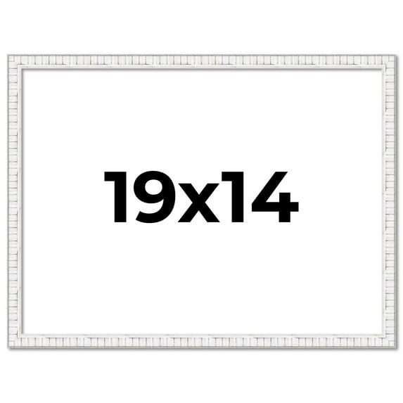 19x14 Frame White Real Wood Picture Frame Width 0.75 inches | Interior Frame Depth 0.5 inches |