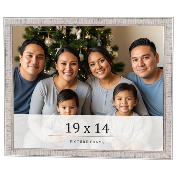 19x14 Frame White Real Wood Picture Frame Width 0.75 inches | Interior Frame Depth 0.5 inches |