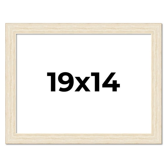 19x14 Frame White Real Wood Picture Frame Width 1.5 inches | Interior Frame Depth 0.5 inches | Barn