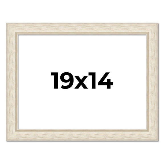 19x14 Frame White Real Wood Picture Frame Width 1.75 inches | Interior Frame Depth 0.5 inches |