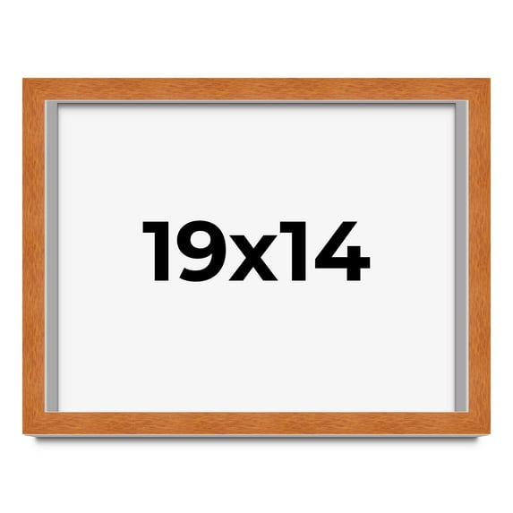 19x14 Shadow Box Frame Brown | 0.875 Inches Deep Real Wood Contemporary Shadowbox Display Frame |