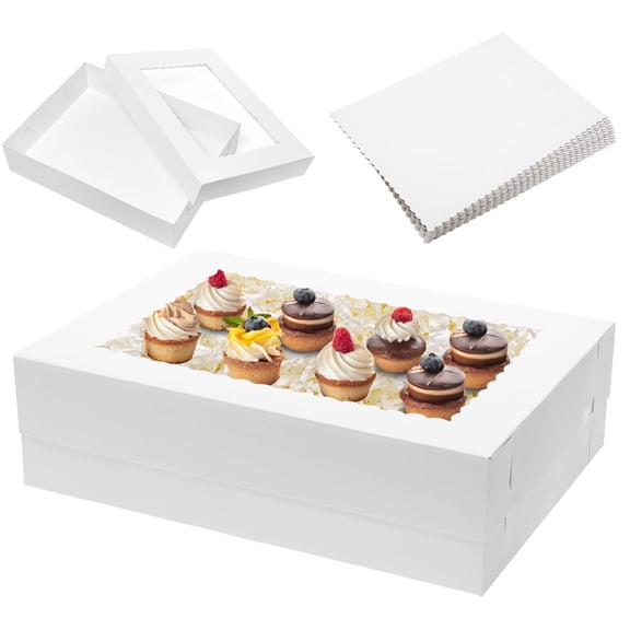 19x14x5 Rectangle Half Sheet Cake Boxes with Window