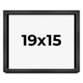thumbnail image 1 of 19x15 Frame Black Charcoal Grey Wood Textured Picture Frame | 0.75 Inch Moulding Width | Gunmetal, 1 of 8