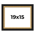 thumbnail image 1 of 19x15 Frame Gold Real Wood Picture Frame Width 2.25 Inches | Interior Frame Depth 0.5 Inches |, 1 of 8