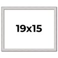 thumbnail image 1 of 19x15 Frame Silver Inner Slope Bevel Picture Frame | 1 Inch Moulding Width | 0.75 Inch Rabbet Depth, 1 of 8