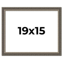 19x15 Frame Silver Real Wood Picture Frame Width 1.25 Inches | Interior Frame Depth 0.5 Inches |