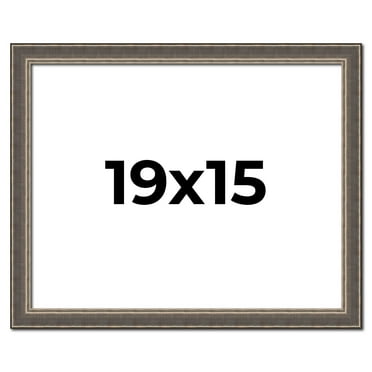 19x15 Frame Silver Real Wood Picture Frame Width 1.25 Inches | Interior Frame Depth 0.5 Inches |