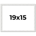 thumbnail image 1 of 19x15 Frame White Scuffed Rustic Solid Wood Picture Frame | 0.75 Inch Moulding Width| Includes UV, 1 of 8