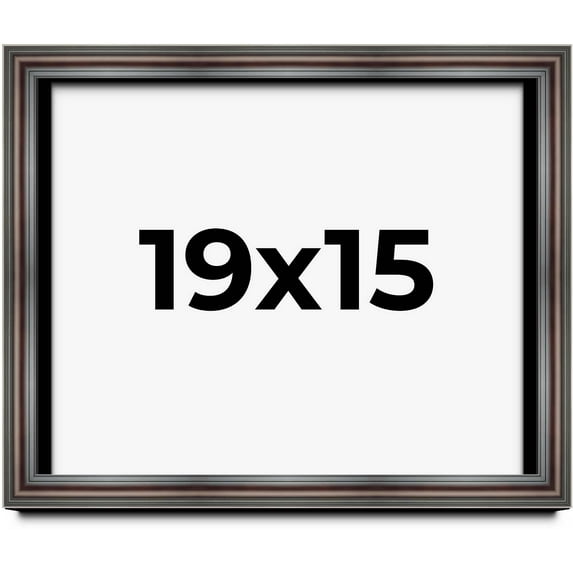 19x15 Shadow Box Frame Brown Cherry | 2.625 Inches Deep Pine Wood Traditional Shadowbox Display