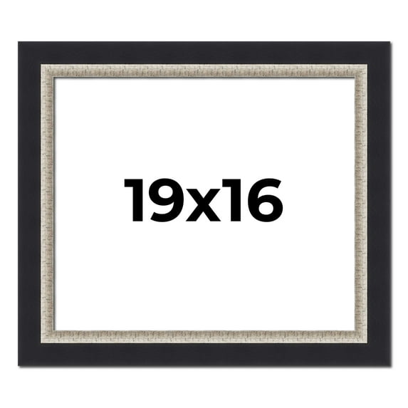 19x16 Frame Black Real Wood Picture Frame Width 2.25 Inches | Interior Frame Depth 0.5 Inches |