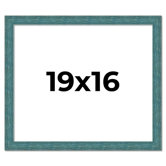 19x16 Frame Blue Rustic Barnwood Solid Wood Picture Frame Width 1.25 Inches | Interior Depth 0.5