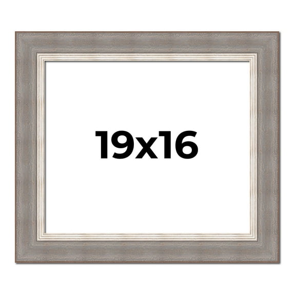 19x16 Frame Grey Real Wood Picture Frame Width 2.75 Inches | Interior Frame Depth 0.5 Inches |