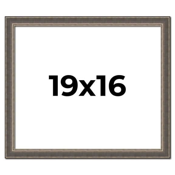 19x16 Frame Silver Real Wood Picture Frame Width 1.25 Inches | Interior Frame Depth 0.5 Inches |