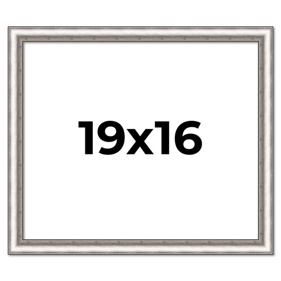19x16 Frame Silver Real Wood Picture Frame Width 1.25 Inches | Interior Frame Depth 0.5 Inches |