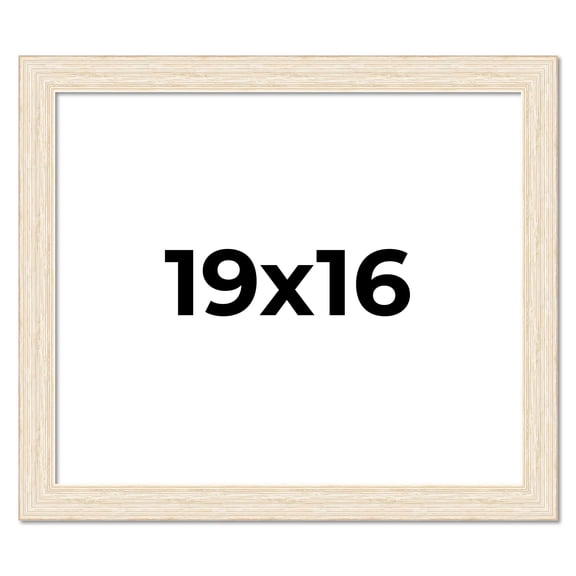 19x16 Frame White Barnwood Picture Frame Includes UV Acrylic Plexiglass, Acid Free Foam Backing