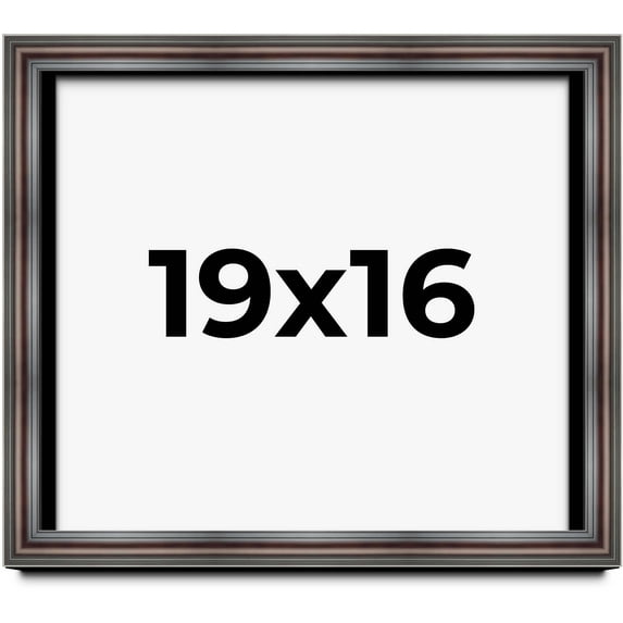 19x16 Shadow Box Frame Brown Cherry | 2.625 Inches Deep Pine Wood Traditional Shadowbox Display