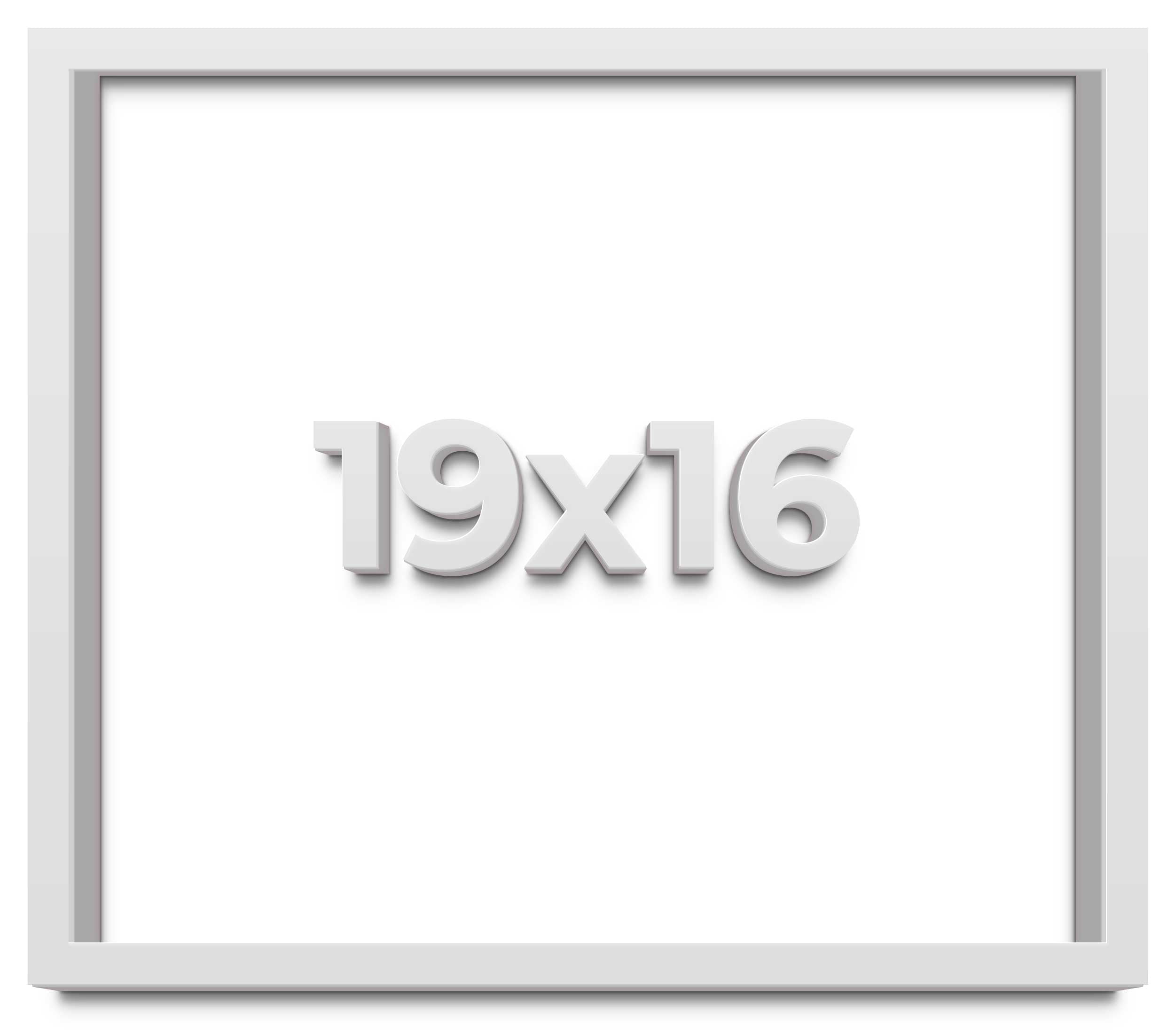 19x16 Shadow Box Frame White | 2 Inches Deep Real Wood Contemporary ...
