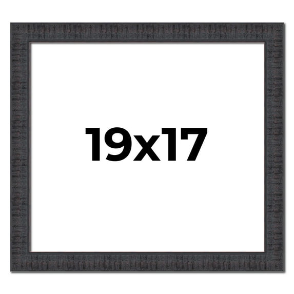 19x17 Frame Brown Rustic Solid Wood Picture Frame 1.5 Inches Wide | Interior Frame Depth 0.5 Inches