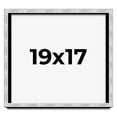 thumbnail image 1 of 19x17 Frame Brushed Silver Solid Wood Picture Frame | 0.75 Inch Moulding Width | Rabbet Depth 0.75, 1 of 5
