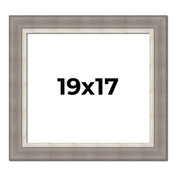 19x17 Frame Grey Real Wood Picture Frame Width 2.75 Inches | Interior Frame Depth 0.5 Inches |