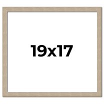 19x17 Frame Grey Solid Wood Picture Frame Width 1 Inches | Interior Frame Depth 0.5 Inches |
