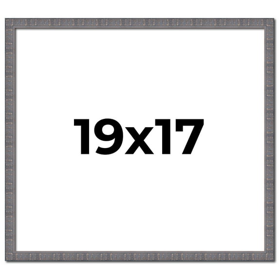 19x17 Frame Slate Blue Distressed Rustic Solid Wood Picture Frame | 0.75 Inch Moulding Width |